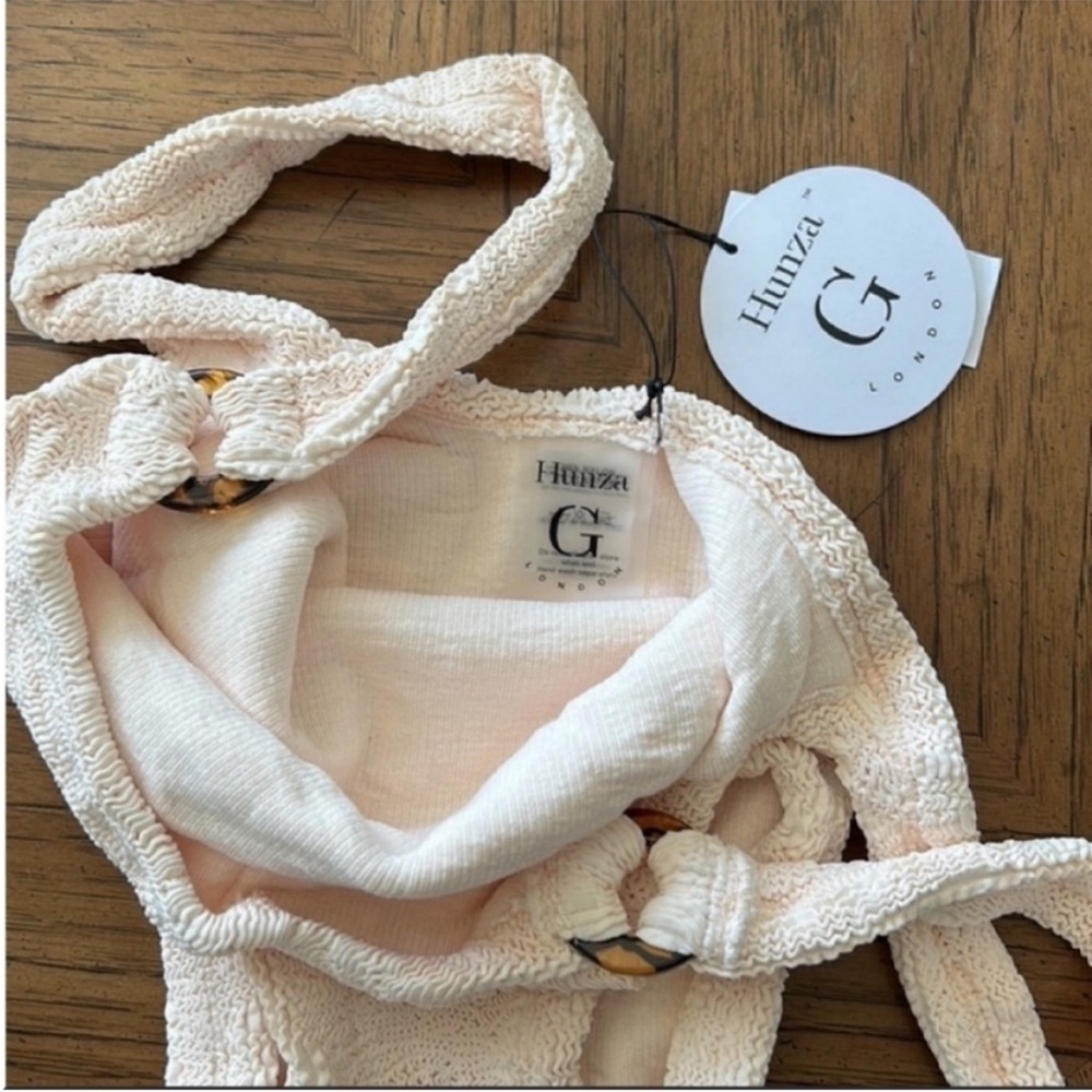 🫶 Hunza G 🫶 Domino Bathing suit in Blush - NWT - Picture 7 of 9